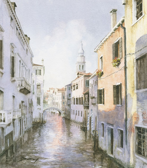 Venetian Canal - Venice Italy Art Gallery - Fine Art Prints Of Painting