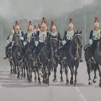 Horse Riding - Household Cavalry in the Mall, Buckingham Palace, London