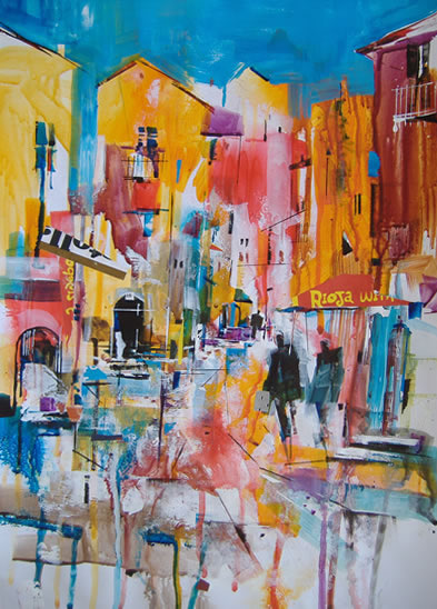 Hot Afternoon In Italy – Nagib Karsan – Artist in Watercolours, Mixed ...