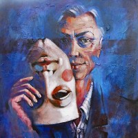 Actor - Theatrical Mask - Surrey Artist Ronnie Ireland
