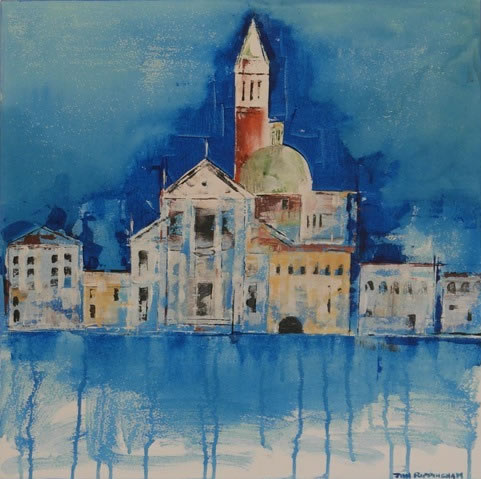 Venice - San Giorgio Maggiore - Hampshire Artist Jan Rippingham - Paintings in Acrylics - Surrey Art Gallery