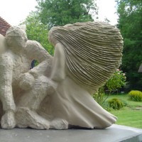 Limestone Sculpture - Guidance - Surrey Sculptor Zeljko Ivankovic aka Jericho