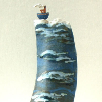 Contemporary Ceramics and Pottery - Artist Terri Smart - High Seas Jaunty Tug