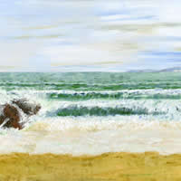 Swanage Beach Dorset Art Prints - Shepperton Artist Derek Cooke