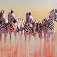 Zebras - Wildlife Art Gallery of artist Catherine Ingleby