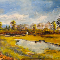 Surrey's Last Wilderness - Painting by Normandy Artists member Ingrid Skogland from Ash
