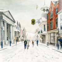 Guildford Surrey High Street under Snow - Fine Art Prints