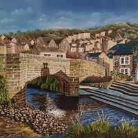 Hebden Bridge West Yorkshire – Oil Painting – Croydon Art Society Artist Mandy Gomm